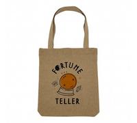 Fabulous Sac Shopping Tote Bag Aspect Lin - Fortune Teller Crystal Ball Tarot Astrology - Sac de Courses Toile Epaisse 360g Beige Naturel Cabas Porté Epaule Solide Imprimé en France