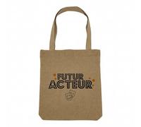 Fabulous Sac Shopping Tote Bag Aspect Lin - Futur Acteur Métier Films Comédien - Sac de Courses Toile Epaisse 360g Beige Naturel Cabas Porté Epaule Solide Imprimé en France