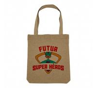 Fabulous Sac Shopping Tote Bag Aspect Lin - Futur SuperHeros BD Comics Légende - Sac de Courses Toile Epaisse 360g Beige Naturel Cabas Porté Epaule Solide Imprimé en France