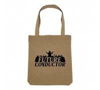 Fabulous Sac Shopping Tote Bag Aspect Lin - Future Conductor Classical Music Orchestra - Sac de Courses Toile Epaisse 360g Beige Naturel Cabas Porté Epaule Solide Imprimé en France