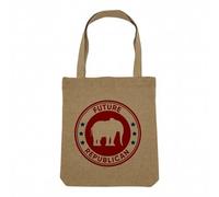Fabulous Sac Shopping Tote Bag Aspect Lin - Future Republican Politics Humor - Sac de Courses Toile Epaisse 360g Beige Naturel Cabas Porté Epaule Solide Imprimé en France