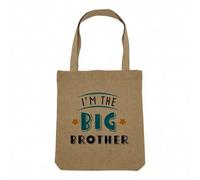 Fabulous Sac Shopping Tote Bag Aspect Lin - I'm the Big Brother Family Son Child - Sac de Courses Toile Epaisse 360g Beige Naturel Cabas Porté Epaule Solide Imprimé en France