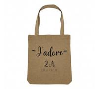 Fabulous Sac Shopping Tote Bag Aspect Lin - J'Adore 2A Corse Du Sud Departement France Region - Sac de Courses Toile Epaisse 360g Beige Naturel Cabas Porté Epaule Solide Imprimé en France