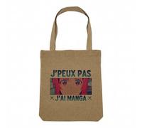 Fabulous Sac Shopping Tote Bag Aspect Lin - J'peux Pas J'ai Manga Asuna Anime Otaku Manga Fanart - Sac de Courses Toile Epaisse 360g Beige Naturel Cabas Porté Epaule Solide Imprimé en France