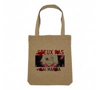 Fabulous Sac Shopping Tote Bag Aspect Lin - J'peux Pas J'ai Manga Juuzou Anime Otaku Manga Fanart - Sac de Courses Toile Epaisse 360g Beige Naturel Cabas Porté Epaule Solide Imprimé en France