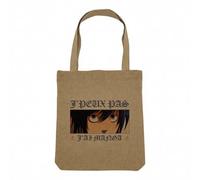 Fabulous Sac Shopping Tote Bag Aspect Lin - J'peux Pas J'ai Manga L Anime Otaku Manga Fanart Husbando - Sac de Courses Toile Epaisse 360g Beige Naturel Cabas Porté Epaule Solide Imprimé en France