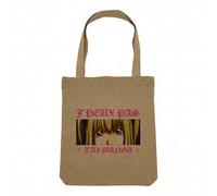 Fabulous Sac Shopping Tote Bag Aspect Lin - J'peux Pas J'ai Manga Misa Anime Otaku Manga Fanart Waifu - Sac de Courses Toile Epaisse 360g Beige Naturel Cabas Porté Epaule Solide Imprimé en France
