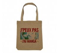 Fabulous Sac Shopping Tote Bag Aspect Lin - J'peux Pas J'ai Manga Saitama Anime Otaku Manga Fanart - Sac de Courses Toile Epaisse 360g Beige Naturel Cabas Porté Epaule Solide Imprimé en France
