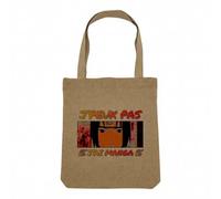 Fabulous Sac Shopping Tote Bag Aspect Lin - J'peux Pas J'ai Manga Sasuke Anime Otaku Manga Fanart - Sac de Courses Toile Epaisse 360g Beige Naturel Cabas Porté Epaule Solide Imprimé en France