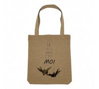 Fabulous Sac Shopping Tote Bag Aspect Lin - la Chef du Bonheur C'Est Moi Origamis Suspendus - Sac de Courses Toile Epaisse 360g Beige Naturel Cabas Porté Epaule Solide Imprimé en France