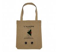 Fabulous Sac Shopping Tote Bag Aspect Lin - L'Algérie M'Appelle Culture Patrimoine Tourisme - Sac de Courses Toile Epaisse 360g Beige Naturel Cabas Porté Epaule Solide Imprimé en France
