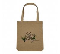 Fabulous Sac Shopping Tote Bag Aspect Lin - Lily of the Valley Flowers Illustration Chic Garden Love - Sac de Courses Toile Epaisse 360g Beige Naturel Cabas Porté Epaule Solide Imprimé en France