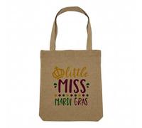 Fabulous Sac Shopping Tote Bag Aspect Lin - Little Miss Mardi Gras Carnival New Orleans - Sac de Courses Toile Epaisse 360g Beige Naturel Cabas Porté Epaule Solide Imprimé en France