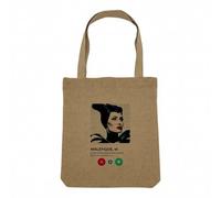 Fabulous Sac Shopping Tote Bag Aspect Lin - Maléfique Belle au Bois Dormant Réseau Social Rencontre Amour - Sac de Courses Toile Epaisse 360g Beige Naturel Cabas Porté Epaule Solide Imprimé en France