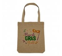 Fabulous Sac Shopping Tote Bag Aspect Lin - Mardi Gras Y'all Carnival Disguise New Orleans - Sac de Courses Toile Epaisse 360g Beige Naturel Cabas Porté Epaule Solide Imprimé en France