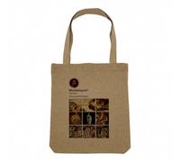 Fabulous Sac Shopping Tote Bag Aspect Lin - Michel-Ange Réseaux Sociaux Peinture Peintre Vatican - Sac de Courses Toile Epaisse 360g Beige Naturel Cabas Porté Epaule Solide Imprimé en France