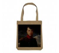 Fabulous Sac Shopping Tote Bag Aspect Lin - Napoleon Bonaparte Empereur Francais Portrait Peinture - Sac de Courses Toile Epaisse 360g Beige Naturel Cabas Porté Epaule Solide Imprimé en France
