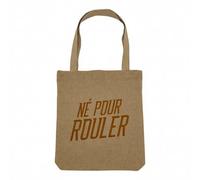 Fabulous Sac Shopping Tote Bag Aspect Lin - Né pour Rouler Motocross Grosses cylindrées Cafe Racer - Sac de Courses Toile Epaisse 360g Beige Naturel Cabas Porté Epaule Solide Imprimé en France