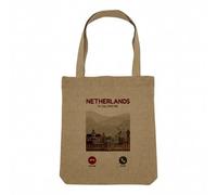 Fabulous Sac Shopping Tote Bag Aspect Lin - Netherlands Is Calling Me Amsterdam Architecture Travel - Sac de Courses Toile Epaisse 360g Beige Naturel Cabas Porté Epaule Solide Imprimé en France