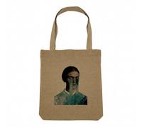 Fabulous Sac Shopping Tote Bag Aspect Lin - Pleure un Océan Collage Art Surréalisme Féminisme - Sac de Courses Toile Epaisse 360g Beige Naturel Cabas Porté Epaule Solide Imprimé en France