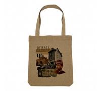 Fabulous Sac Shopping Tote Bag Aspect Lin - Rennes Collage Ville France Bretagne Emblèmes - Sac de Courses Toile Epaisse 360g Beige Naturel Cabas Porté Epaule Solide Imprimé en France