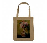 Fabulous Sac Shopping Tote Bag Aspect Lin - Renoir Bouquet Vase Impressionnisme Peinture Huile - Sac de Courses Toile Epaisse 360g Beige Naturel Cabas Porté Epaule Solide Imprimé en France
