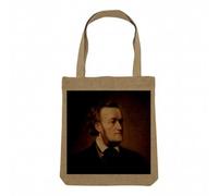 Fabulous Sac Shopping Tote Bag Aspect Lin - Richard Wagner Compositeur Allemand Portrait Peinture - Sac de Courses Toile Epaisse 360g Beige Naturel Cabas Porté Epaule Solide Imprimé en France