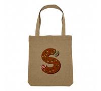 Fabulous Sac Shopping Tote Bag Aspect Lin - S Sarah Samuel Simon Lettre Alphabet Prénom Noel Enfant - Sac de Courses Toile Epaisse 360g Beige Naturel Cabas Porté Epaule Solide Imprimé en France