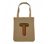 Fabulous Sac Shopping Tote Bag Aspect Lin - T Théo Tom Tatiana Lettre Alphabet Prénom Noel Enfant - Sac de Courses Toile Epaisse 360g Beige Naturel Cabas Porté Epaule Solide Imprimé en France