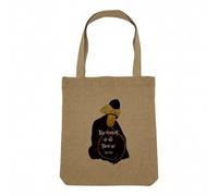 Fabulous Sac Shopping Tote Bag Aspect Lin - This Moment is All There is Rumi Quote Spiritual Meditation - Sac de Courses Toile Epaisse 360g Beige Naturel Cabas Porté Epaule Solide Imprimé en France