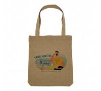 Fabulous Sac Shopping Tote Bag Aspect Lin - True Heroes - Airline Pilot Aircraft Occupation Heroes Sac de Courses Toile Epaisse 360g Beige Naturel Cabas Porté Epaule Solide Imprimé en France