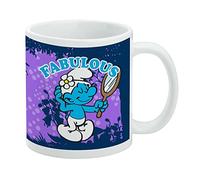 Fabulous Schtroumpf Tasse à café en céramique néon pour café, thé et boissons chaudes, 325 ml, blanc