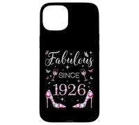Fabulous Since 1926 Fête d'anniversaire à Talons Hauts Papillons Coque pour iPhone 15 Plus