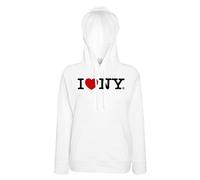 Fabulous Sweat à Capuche I Love New York Tissu Leger Polyester