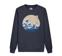 Fabulous Sweatshirt Enfant Bleu Hokusai Grandes Vagues Japon Asie Culture Mer