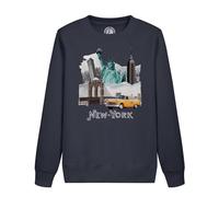 Fabulous Sweatshirt Enfant Bleu New York Collage Amérique Voyage Carte Postale