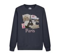 Fabulous Sweatshirt Enfant Bleu Paris Collage France Ville Tour Eiffel Louvre