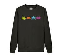 Fabulous Sweatshirt Enfant Noir Pixel Invaders Couleur Jeux Video Game Retro Gaming 80's 8 Bits