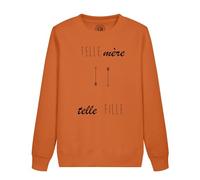 Fabulous Sweatshirt Enfant Orange Telle Mere Telle Fille Fleche Maman Amitie