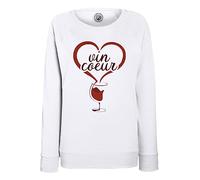Fabulous Sweatshirt Femme Blanc Vin Cœur Alcool Humour
