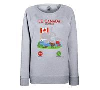 Fabulous Sweatshirt Femme Gris Le Canada m'appelle Voyage Nature Tourisme