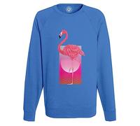 Fabulous Sweatshirt Homme Bleu Retro Flamant Rose 80's Collage Vintage Illustration Art Animal Synthwave Zoomer Miami
