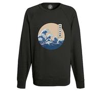 Fabulous Sweatshirt Homme Noir Hokusai Grandes Vagues Japon Asie Culture Mer