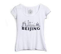 Fabulous T-Shirt Femme Col Echancré Beijing Minimalist Pékin Chine Voyage Ville