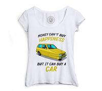 Fabulous T-Shirt Femme Col Echancré Reliant Robin - l'argent ne Fait Pas Le Bonheur Voiture Mr Bean