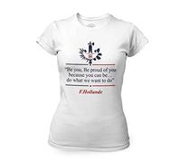 Fabulous T-Shirt Femme Col Rond François Hollande Discours en Anglais Humour Politique