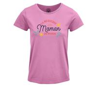 Fabulous T-Shirt Femme Col Rond Rose La Meilleure Maman du Monde Mère Fete des Meres
