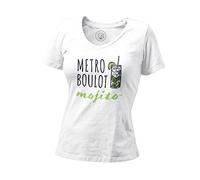 Fabulous T-Shirt Femme Col V Métro Boulot Mojito Apéro Rhum Cocktail