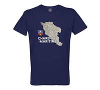 Fabulous T-Shirt Homme Col Rond Coton Bio Charente Maritime 17 Departement La Rochelle Carte Ancienne