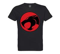 Fabulous T-Shirt Homme Col Rond Coton Bio Dessin Animé Thundercats Cosmocats 80's, Noir, M